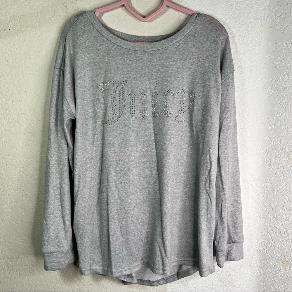 Juicy Couture Sleepwear Top Gray Bejeweled